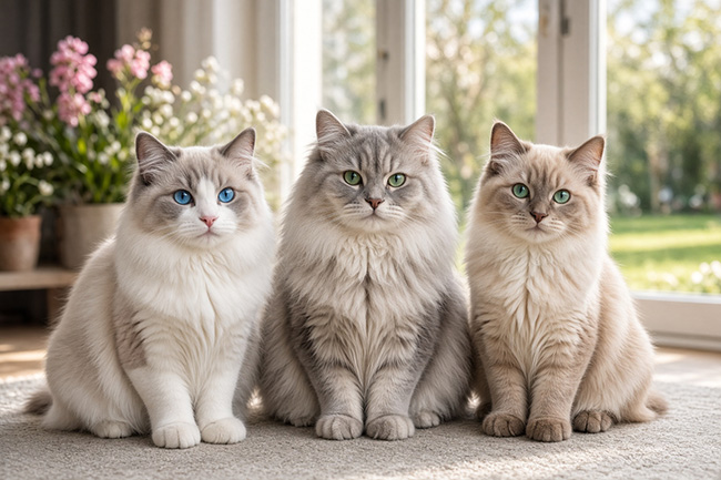Рэгдолл, рагамаффин и черубим / Ragdoll, RagaMuffin and Cherubim